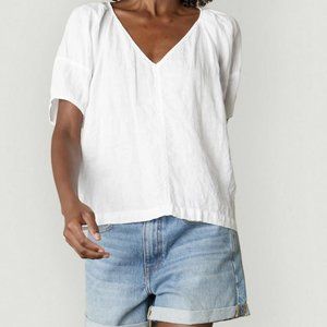 Velvet by Graham & Spencer Callin Puff Sleeve Linen Top